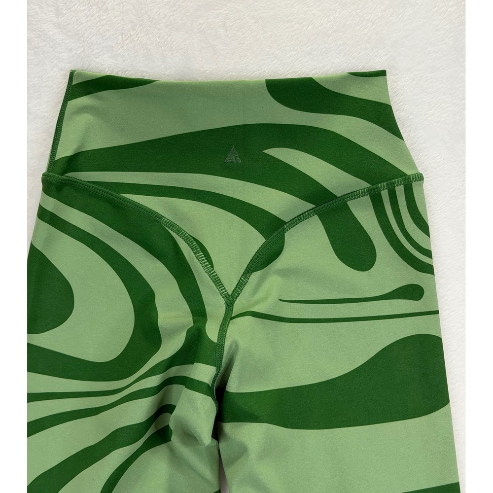 Vitality x Cosmopolitan Green Swirl Psychedelic High Waisted Leggings‎ XS Womens - Picture 8 of 8